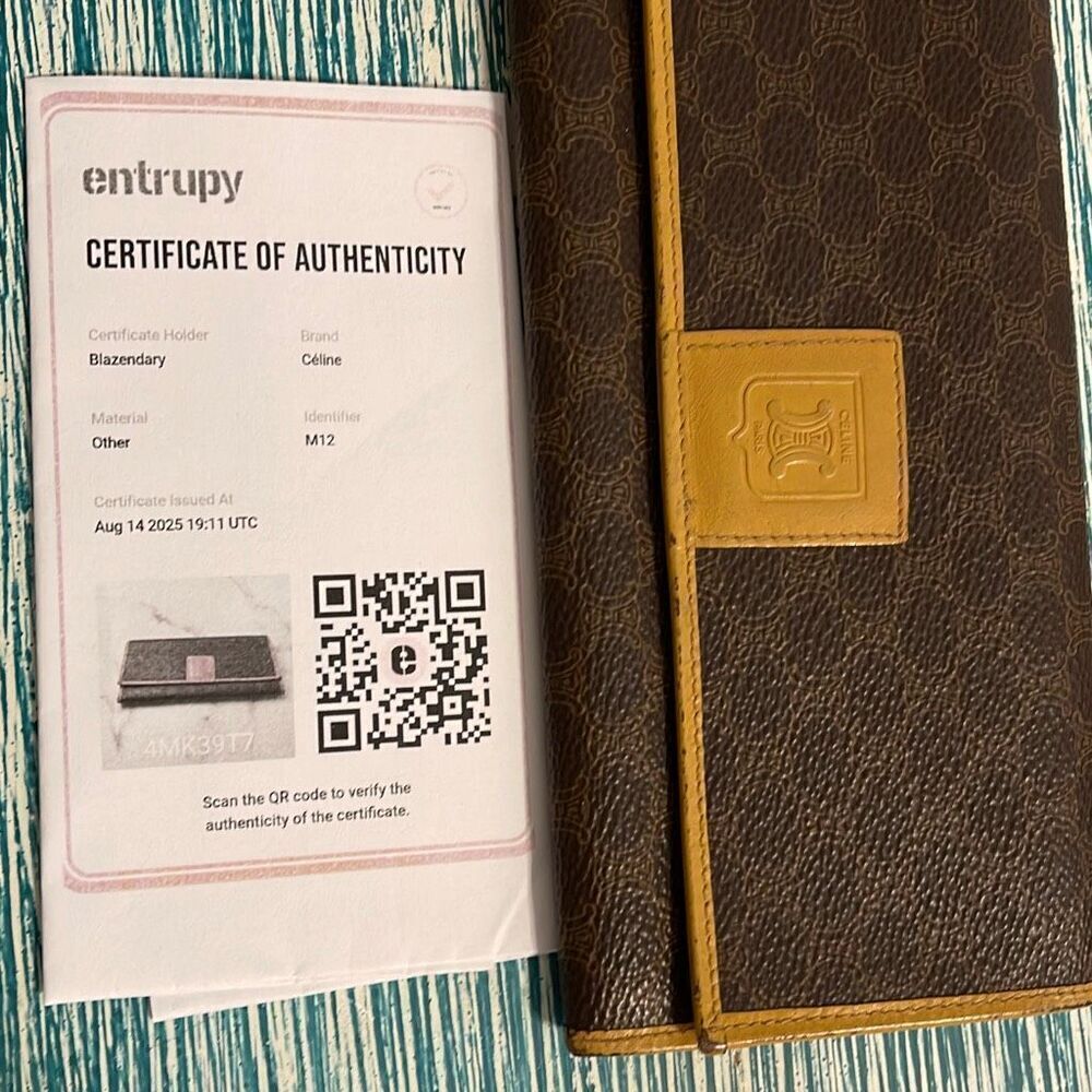 Celine Paris Macadam Pattern Bi-Fold Vintage Logo Wallet - Picture 12 of 14